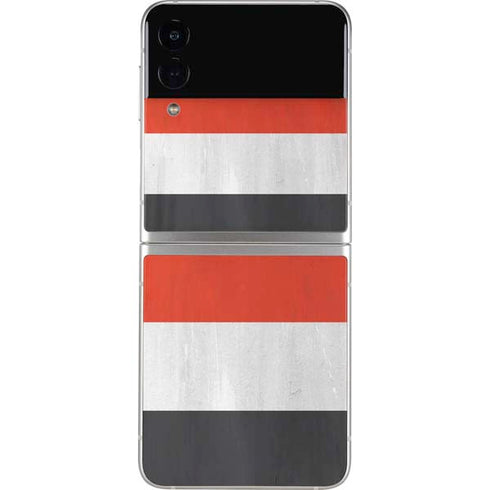 Yemen Flag Distressed Galaxy Z Flip4 5G Skin